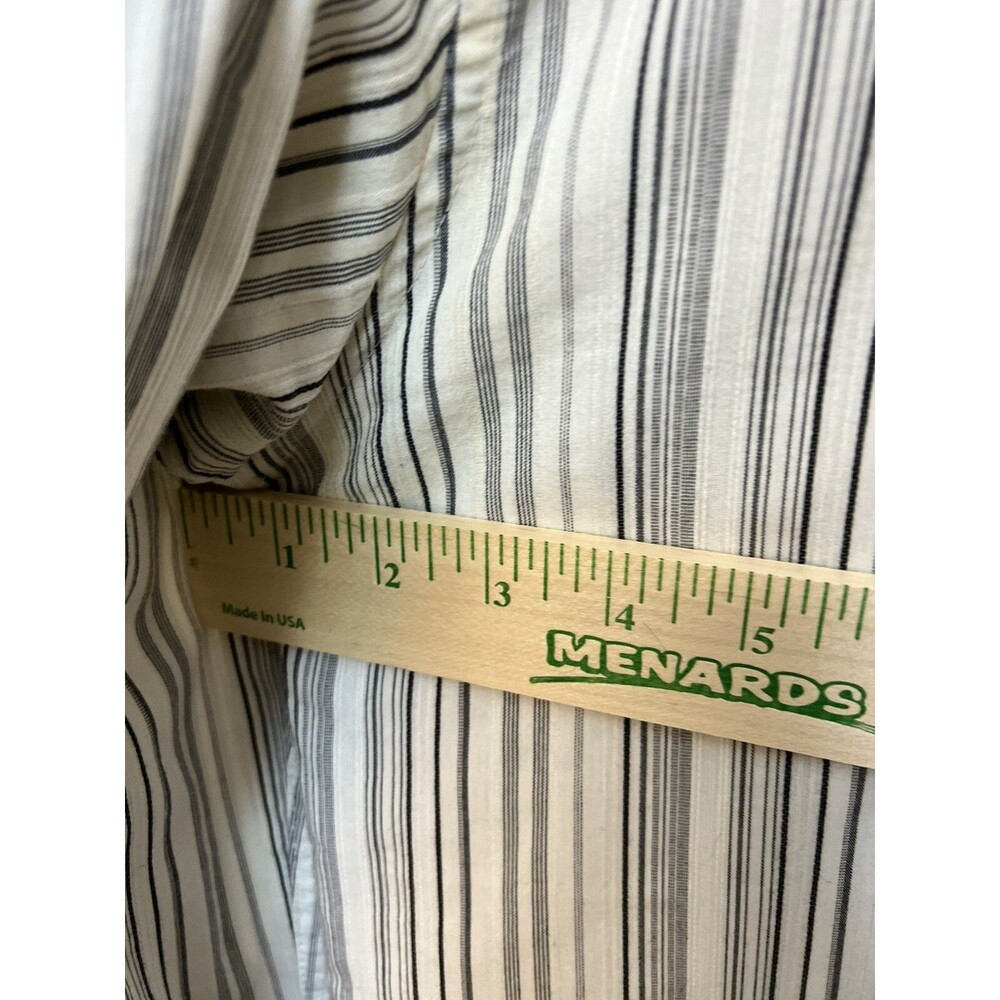 Embroidered Western Button Up Shirt Roar White w Black Grey Stripes XL Cowboy - Picture 10 of 11